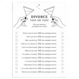 Funny Divorce Party Game Idea This or That by LittleSizzle