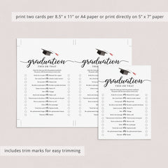 This or That Graduation Game Printable