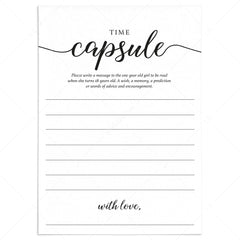 Girl First Birthday Time Capsule Cards Printable by LittleSizzle