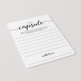 Girl First Birthday Time Capsule Cards Printable