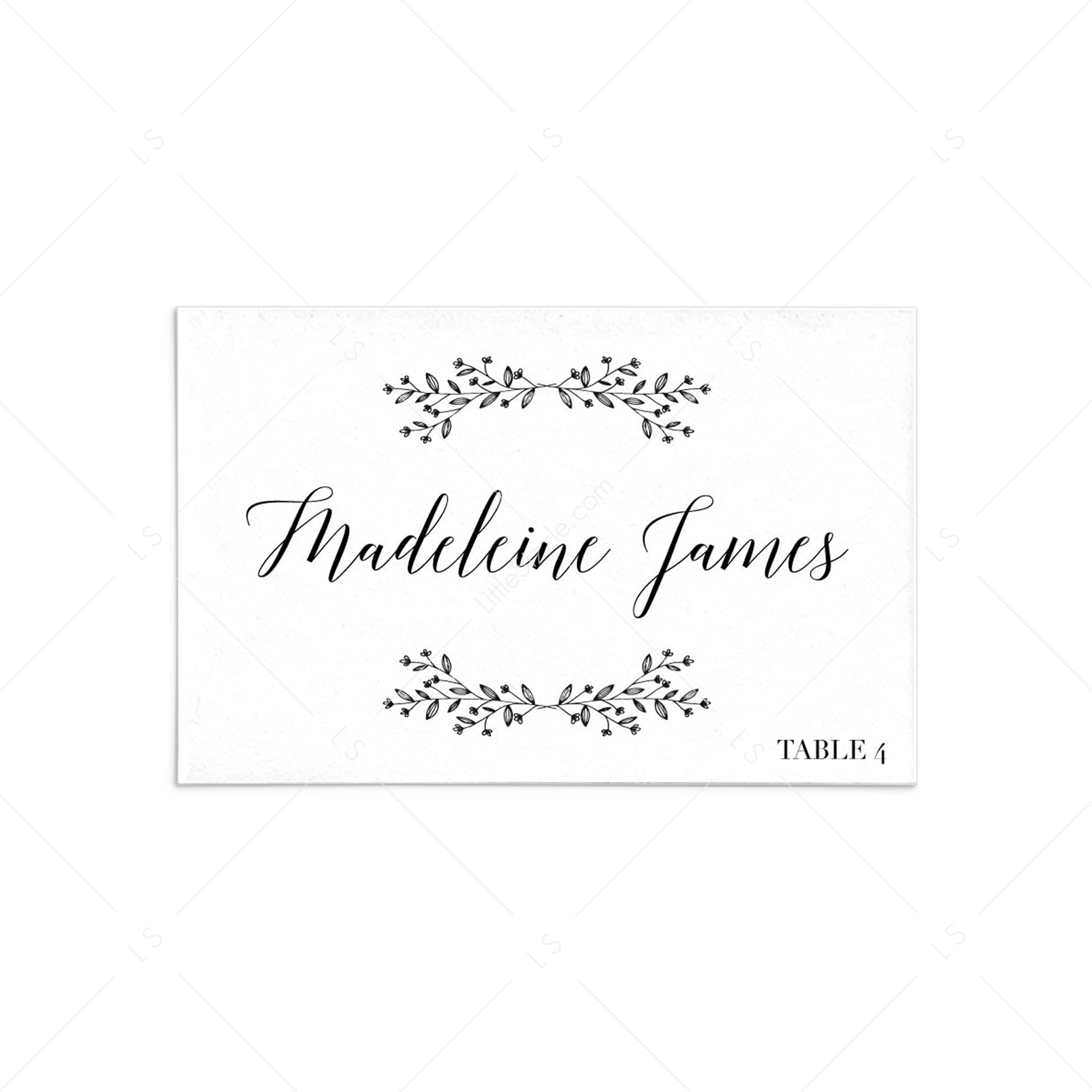 Rustic place cards template by LittleSizzle