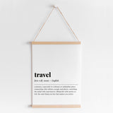 Travel Definition Print Instant Download