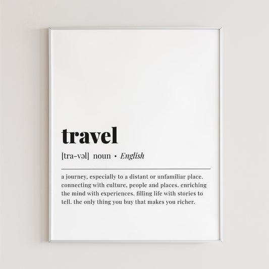 Travel Definition Print Instant Download by Littlesizzle