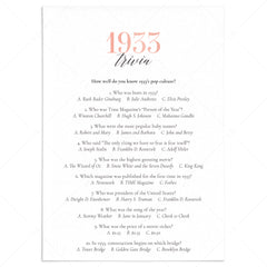 1933 Trivia Questions and Answers Printable by LittleSizzle
