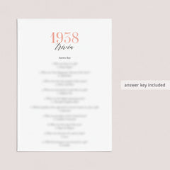 1938 Trivia Questions and Answers Printable