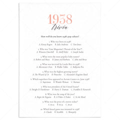 1938 Trivia Questions and Answers Printable by LittleSizzle