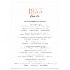1953 Trivia Questions and Answers Printable by LittleSizzle