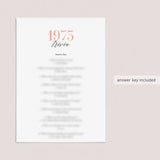 1973 Trivia Questions and Answers Printable
