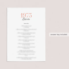 1973 Trivia Questions and Answers Printable