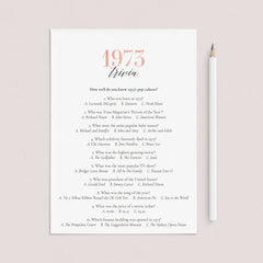 1973 Trivia Questions and Answers Printable by LittleSizzle