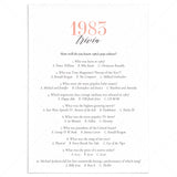 1983 Trivia Questions and Answers Printable by LittleSizzle