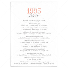 1993 Trivia Questions and Answers Printable by LittleSizzle