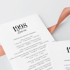 1998 Fun Facts Quiz with Answers Printable
