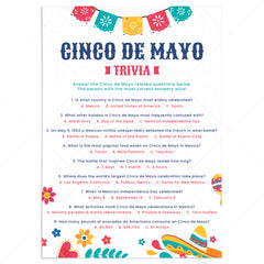 Cinco de Mayo Trivia with Answers Printable by LittleSizzle
