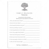 Family Reunion Trivia Game Printable by LittleSizzle