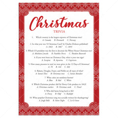 Printable Christmas Trivia with Answers by LittleSizzle