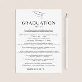 Graduation Trivia Quiz with Answer Key Printable by LittleSizzle