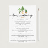 Housewarming Trivia with Answer Key Printable by LittleSizzle
