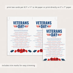 Veterans Day Trivia Quiz with Answers Printable