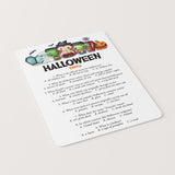 Kids Halloween Trivia Game with Answer Key Printable