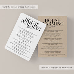 House Warming Quiz with Answers Printable