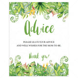 Neutral shower advice sign with green leaves by LittleSizzle