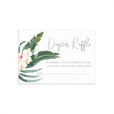 Tropical Diaper Raffle Card Instant Download by LittleSizzle