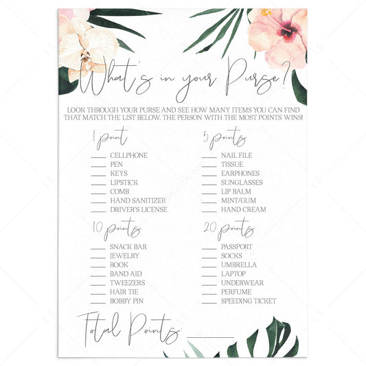 Summer Bridal Party Activity What's In Your Purse by LittleSizzle