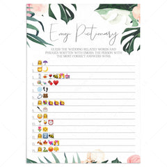 Summer Bridal Shower Game Emoji Pictionary | Printable – LittleSizzle