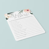Who Knows The Bride Best Game Printable Summer Theme