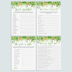 Instant download baby shower party games PDF by LittleSizzle