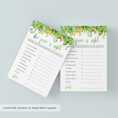 The price is right baby shower game green leaf by LittleSizzle