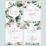 Tropical Leaves Baby Shower Signs Bundle Printable by LittleSizzle