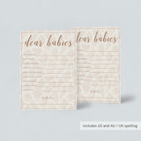 Wishes for twin babies cards printable rustic theme by LittleSizzle
