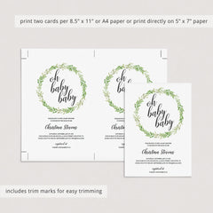 Editable Baby Shower Invitation for twins by LittleSizzle