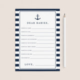Dear Babies Wishes for Baby Cards Nautical by LittleSizzle