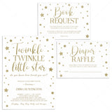 Twinkle Twinkle baby shower invite kit template by LittleSizzle
