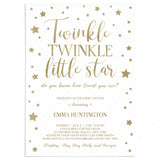 Twinkle twinkle little star baby shower invitation template by LittleSizzle