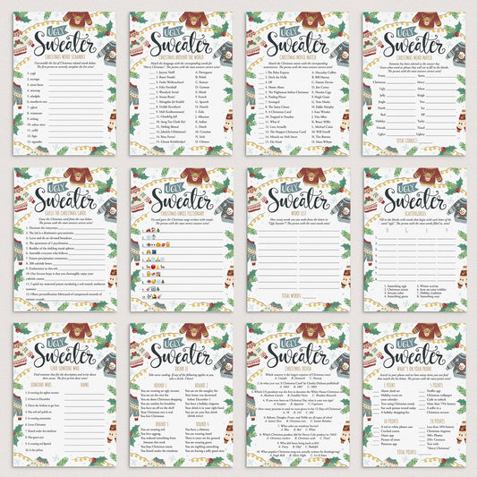 Ugly Sweater Party Games Bundle Printable by LittleSizzle