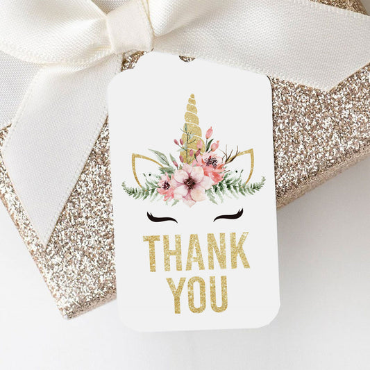 Printable tags for Favors, Rose Gold Thank you Tags, Instant Download -  Baer Design Studio