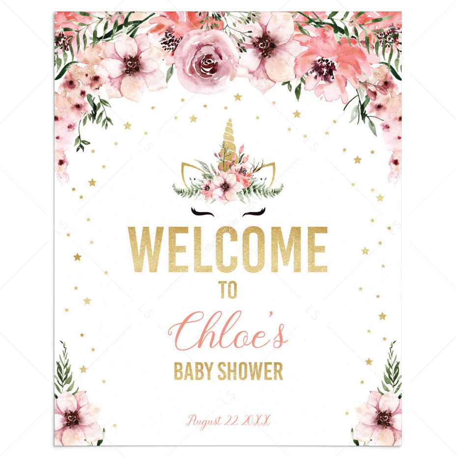Unicorn Baby Shower | Printable Invitations &amp; Games – LittleSizzle
