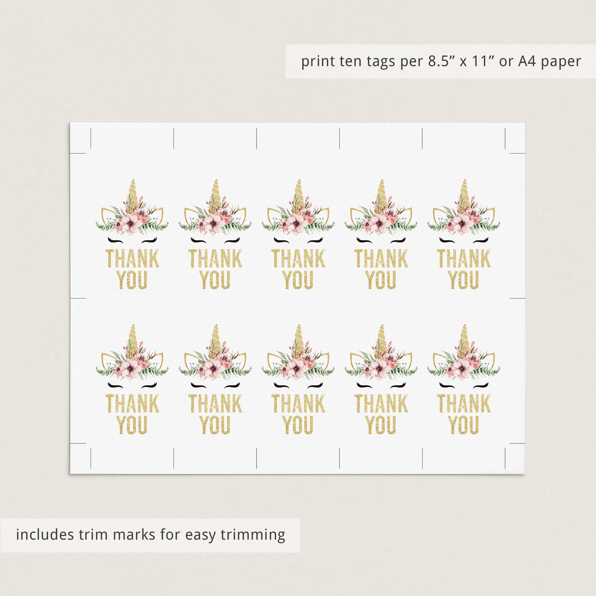 Unicorn Thank You Favor Tags printable | Instant download – LittleSizzle unicorn-thank-you-favor-tags-printable-instant-download-littlesizzle