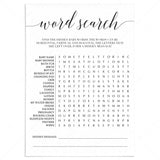Simple baby word search game printable by LittleSizzle