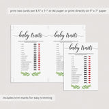 Baby Shower Games Package Printable Greenery Themed