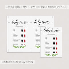 DIY baby features baby shower quiz by LittleSizzle