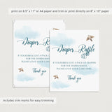Cloud Baby Sign for Diaper Raffle Tickets Printable