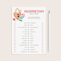 Valentine's This or That Game Printable by LittleSizzle