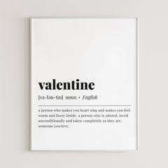 Valentine Definition Printable by LittleSizzle