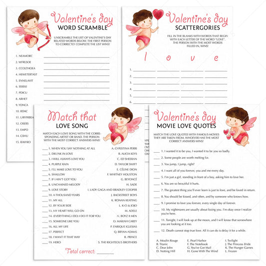 Zoom Valentine's Day Party Games Instant Download by LittleSizzle
