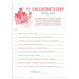 Valentine's Day Family Feud Questions and Answers Printable by LittleSizzle